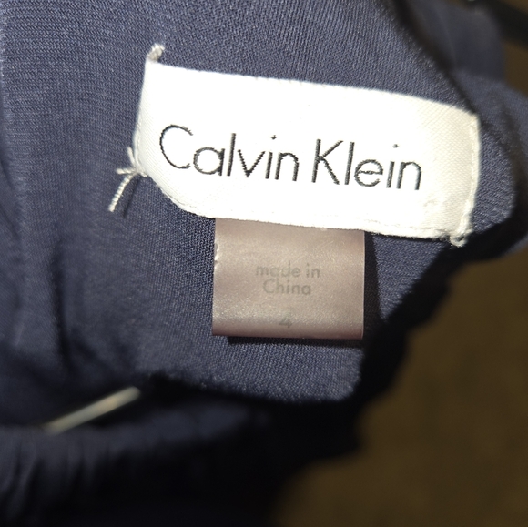 Calvin Klein Dark Blue Halter Top Dress with keyhole back, Size 4 - Picture 6 of 6
